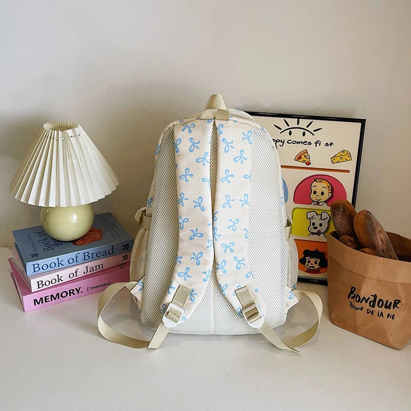 Bow Backpack with Crossbody Bag and Small Purse