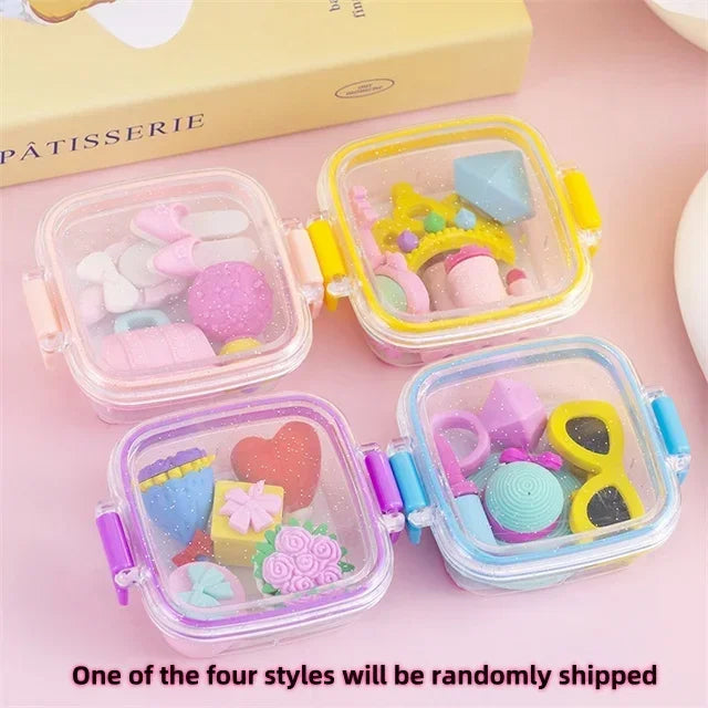 Cute Box Dessert Eraser Set