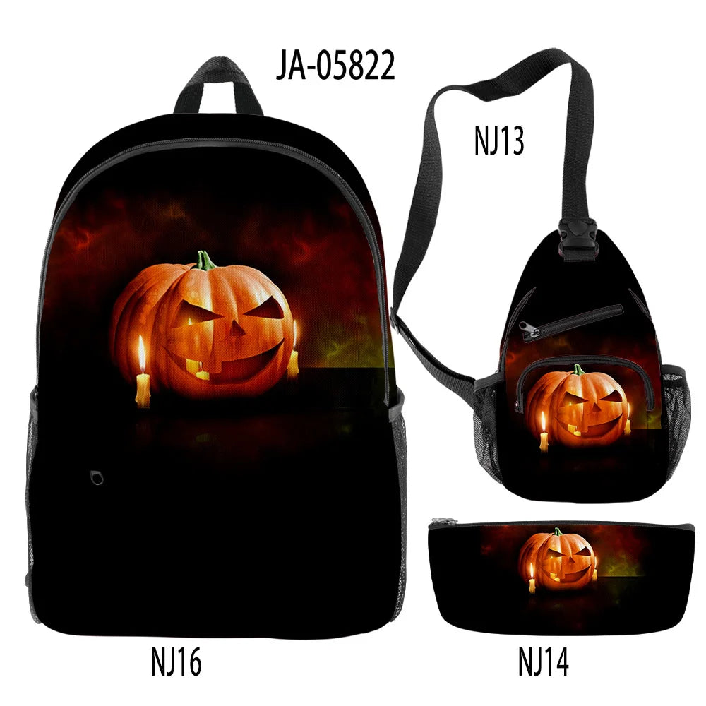 Funny Halloween 3pcs/Set Backpack