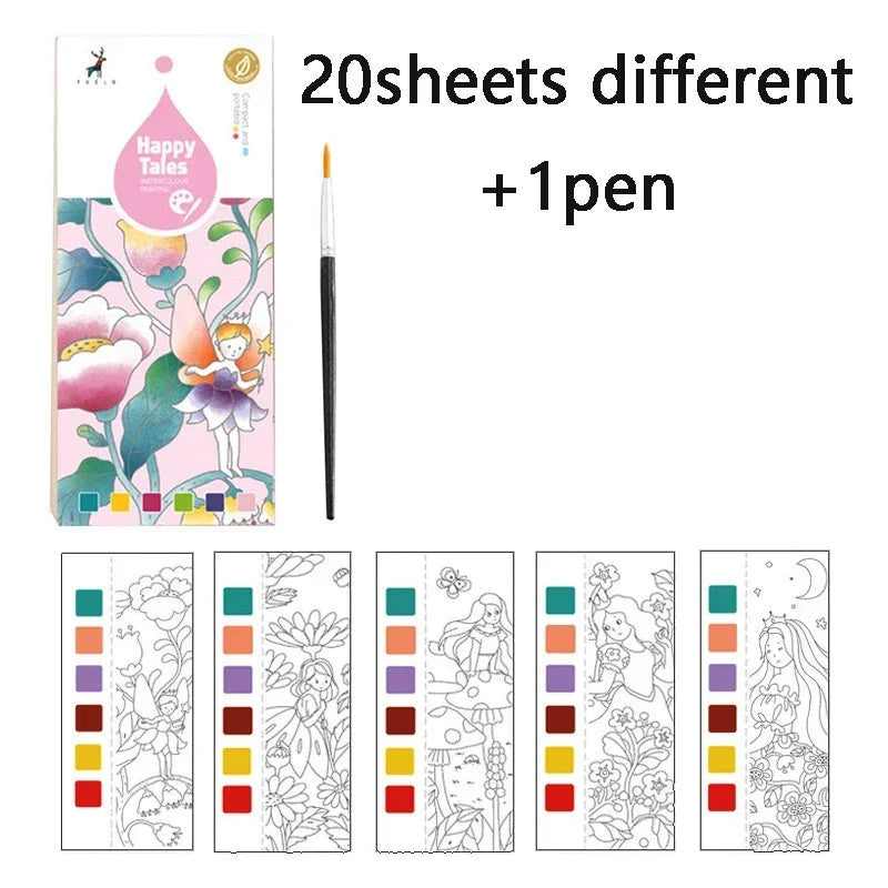 Portable Children Watercolour Painting Book