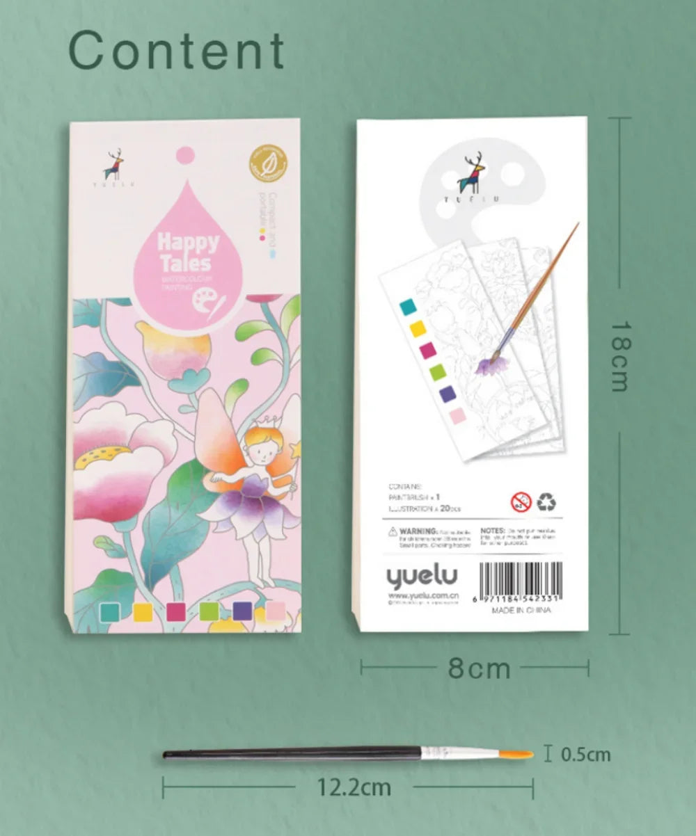 Portable Children Watercolour Painting Book