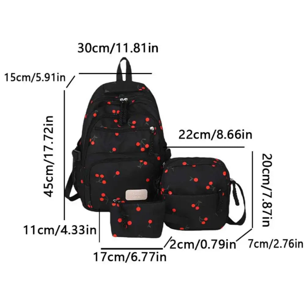 Bow Backpack with Crossbody Bag and Small Purse